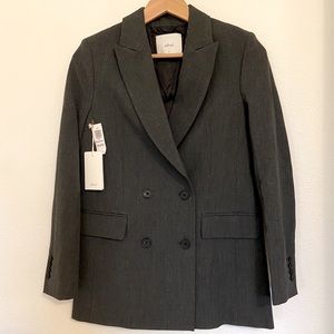 Aritzia Wilfred New Margeaux Blazer Charcoal Grey